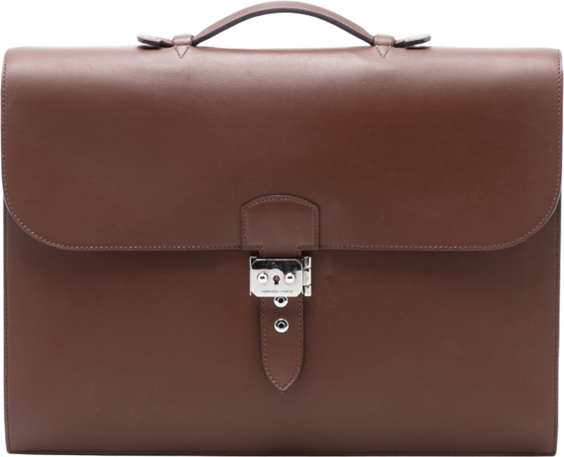 Hermès Evercolor Sac A Depeches 38, från Luxclusif, i färgen dark brown.