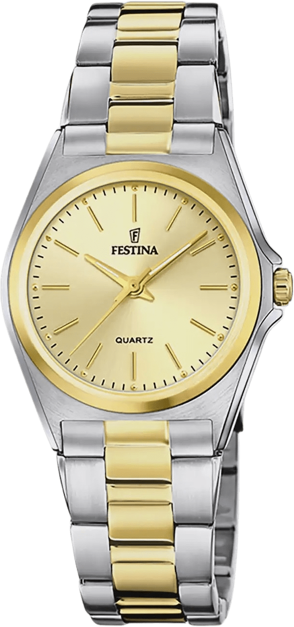 Festina Classic Damklocka Guld/bicolor, Metallband - F20556/3, från Festina, i färgen bicolor.