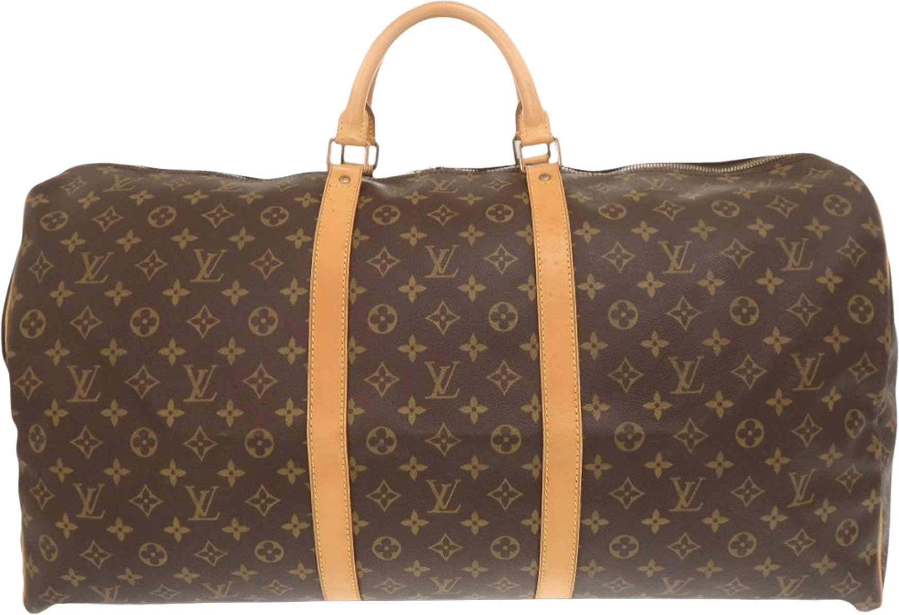 Louis Vuitton Monogram Keepall 60, från Luxclusif, i färgen brown.