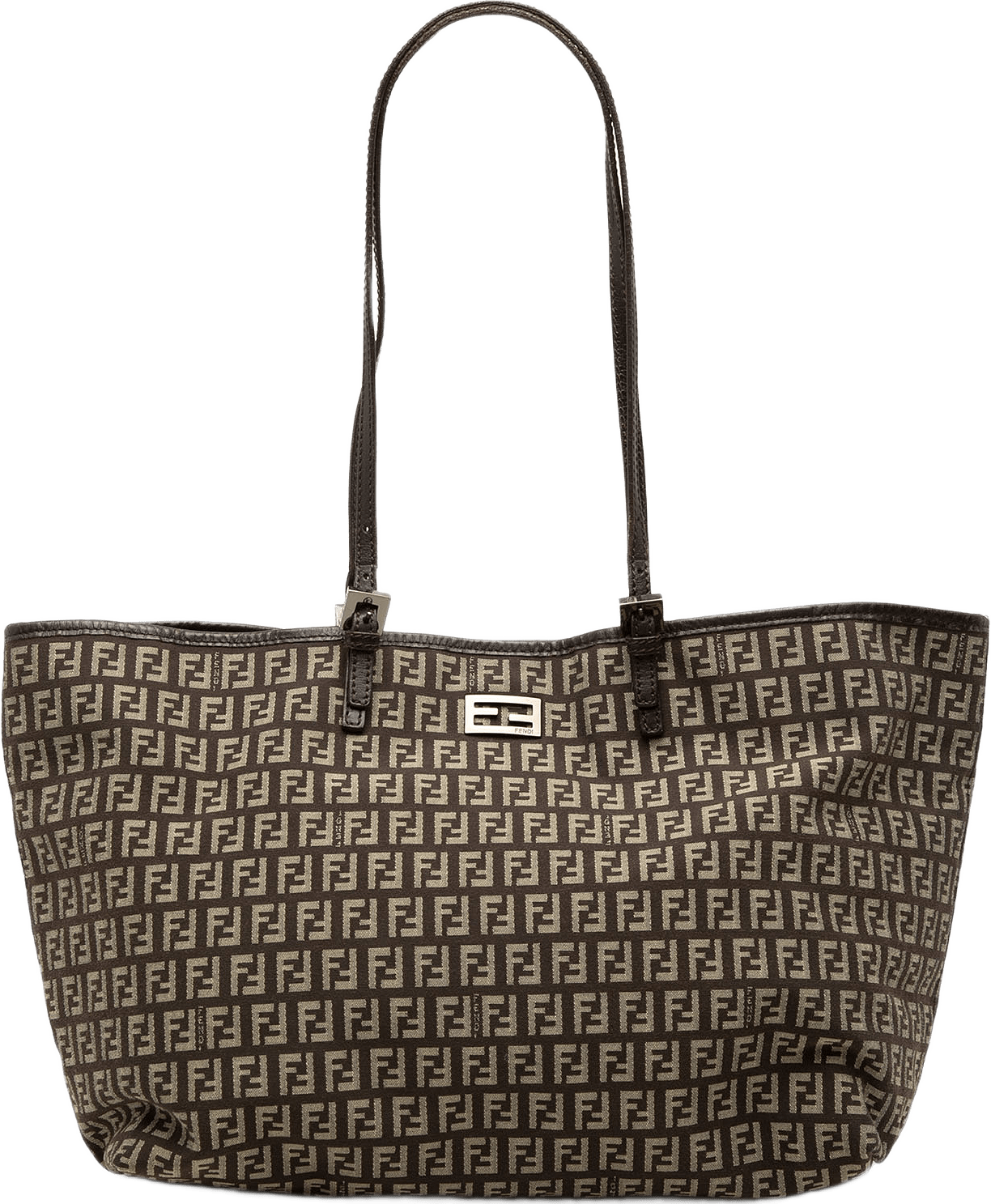 Fendi Zucchino Canvas Tote, från Luxclusif, i färgen brun.