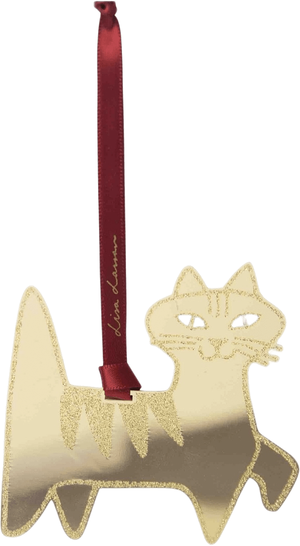 Julhnge Lisa L. Felix, från Pluto Design, i färgen guld.