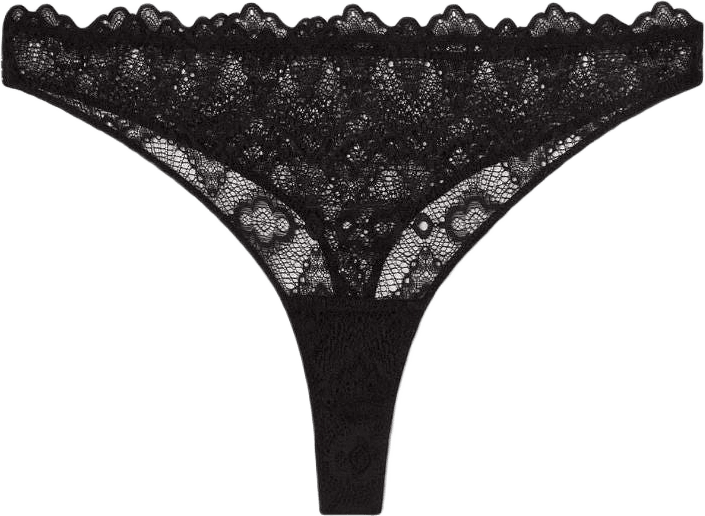 Lace Thong, från Understatement, i färgen black.