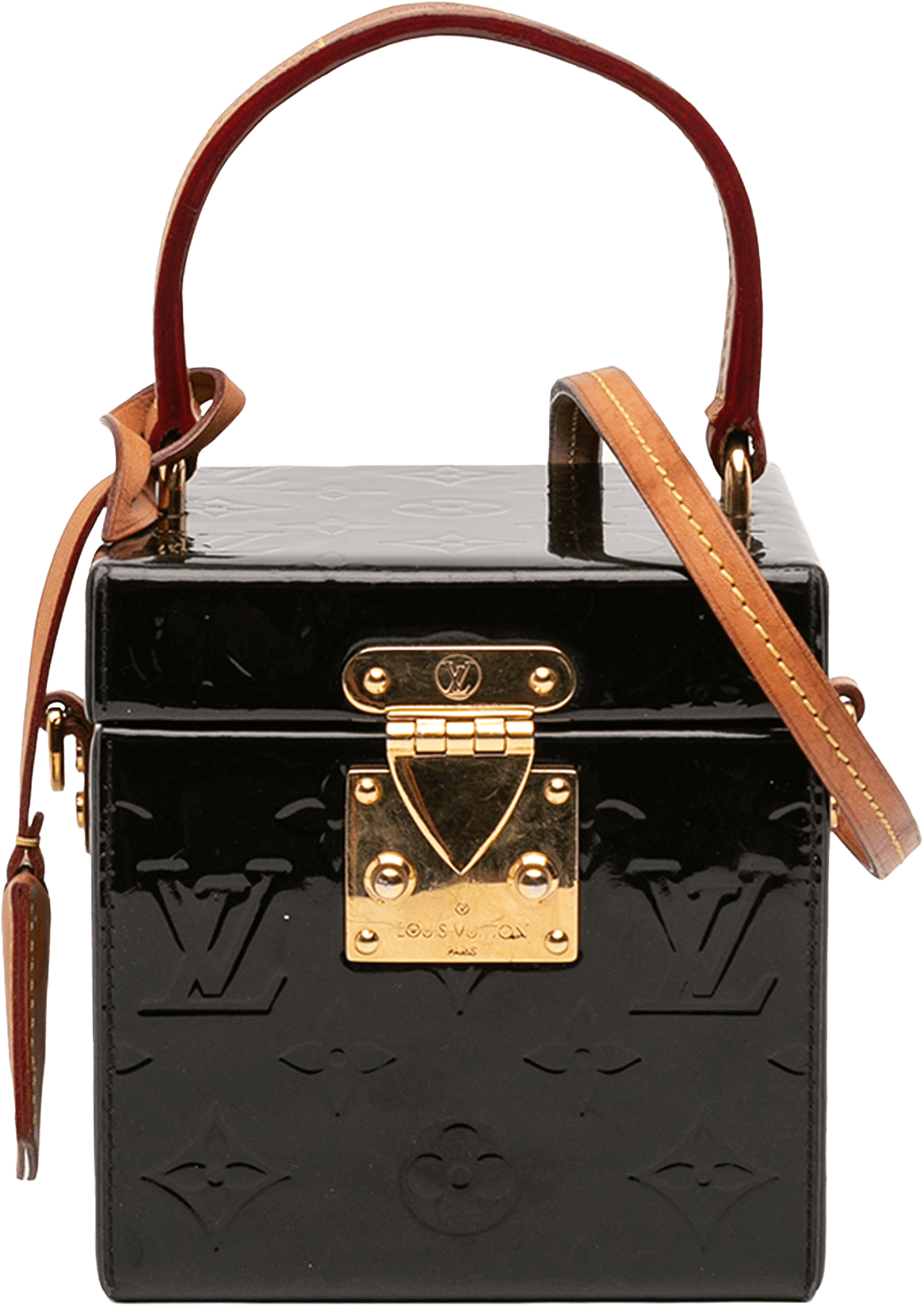 Louis Vuitton Monogram Vernis Bleecker Box Vanity Bag, från Luxclusif, i färgen black.