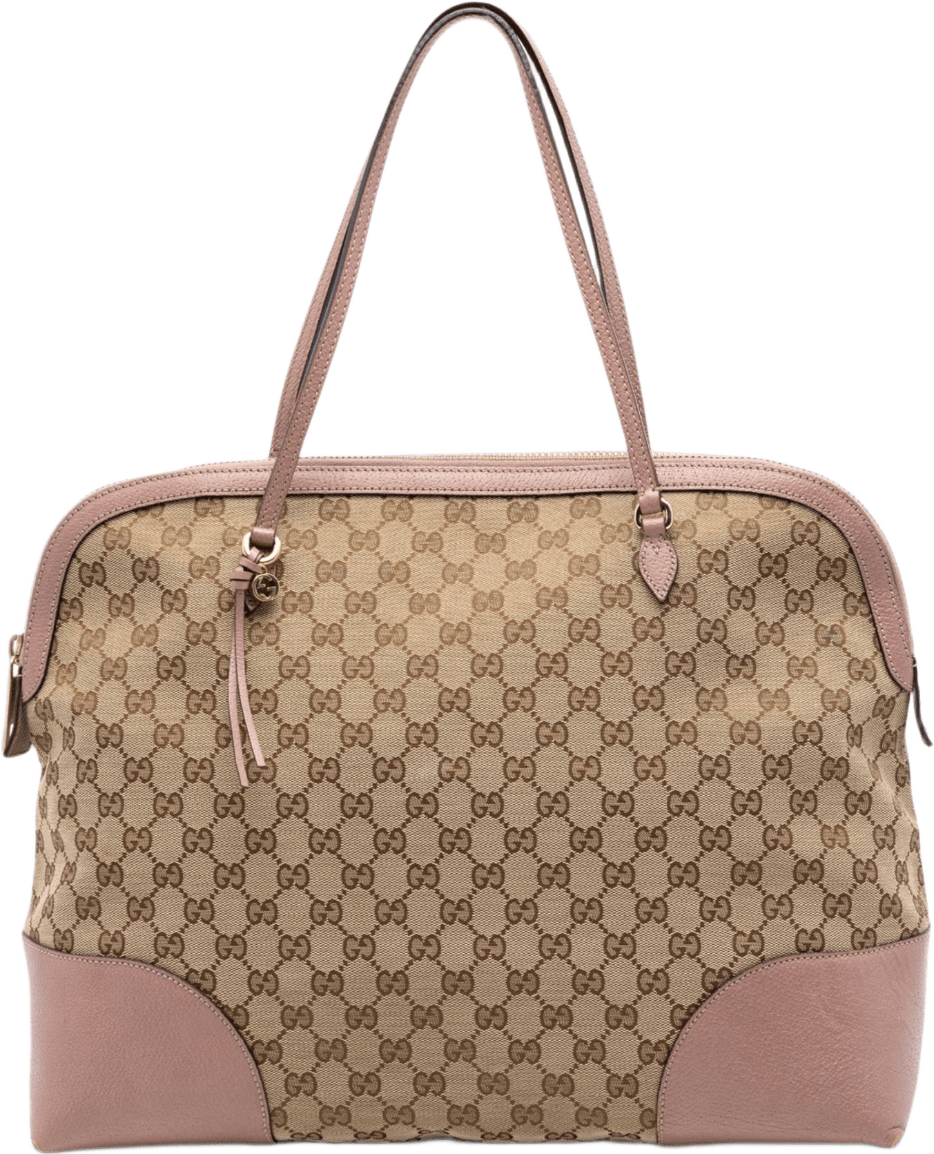 Gucci Large Gg Canvas Bree Dome Tote, från Luxclusif, i färgen beige.