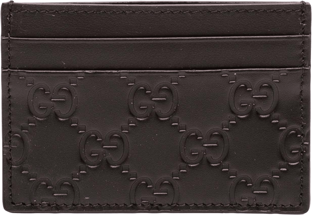 Gucci Guccissima Card Holder, från Luxclusif, i färgen black.