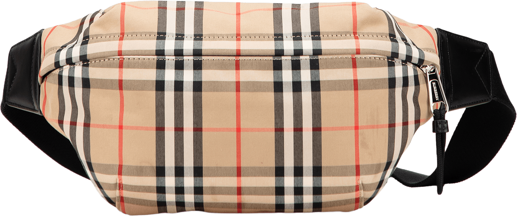 Burberry Medium House Check Nylon Sonny Belt Bag, från Luxclusif, i färgen beige.