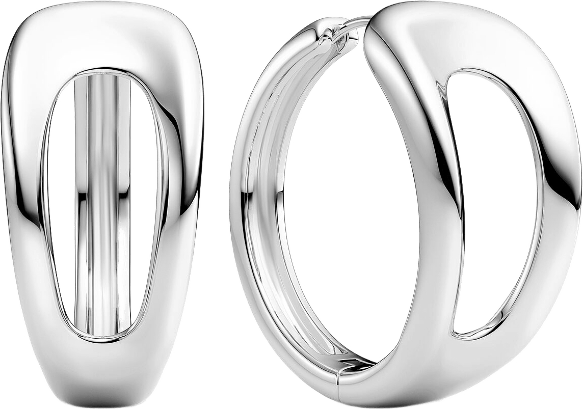 Borsa Creolo Grande Earrings, från Sif Jakobs Jewellery, i färgen silver.