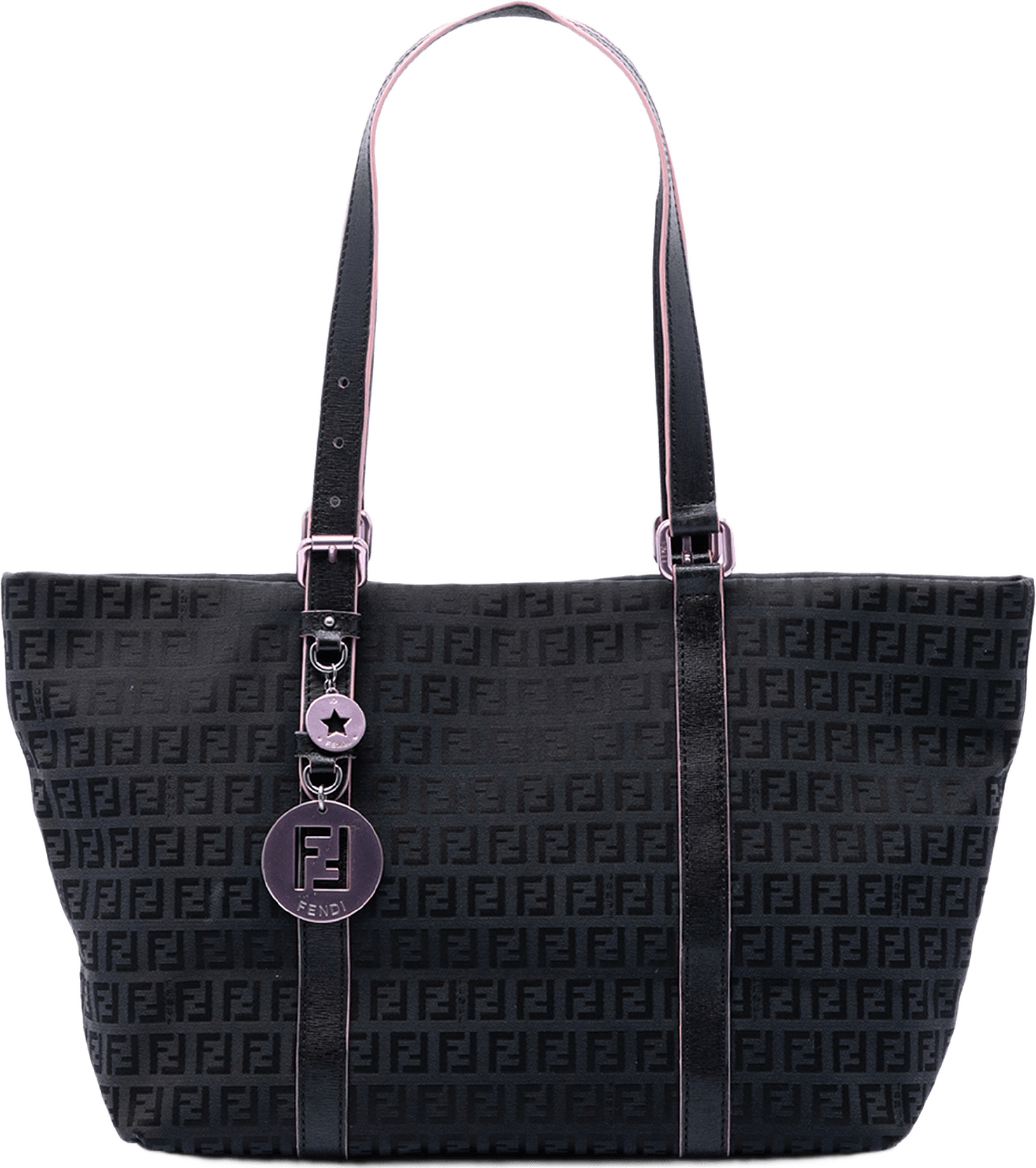 Fendi Zucchino Canvas Superstar Tote, från Luxclusif, i färgen svart.