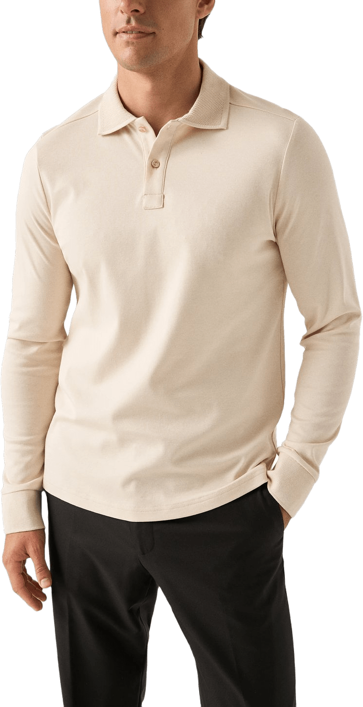 Poloskjorta, från Eton, i färgen white.