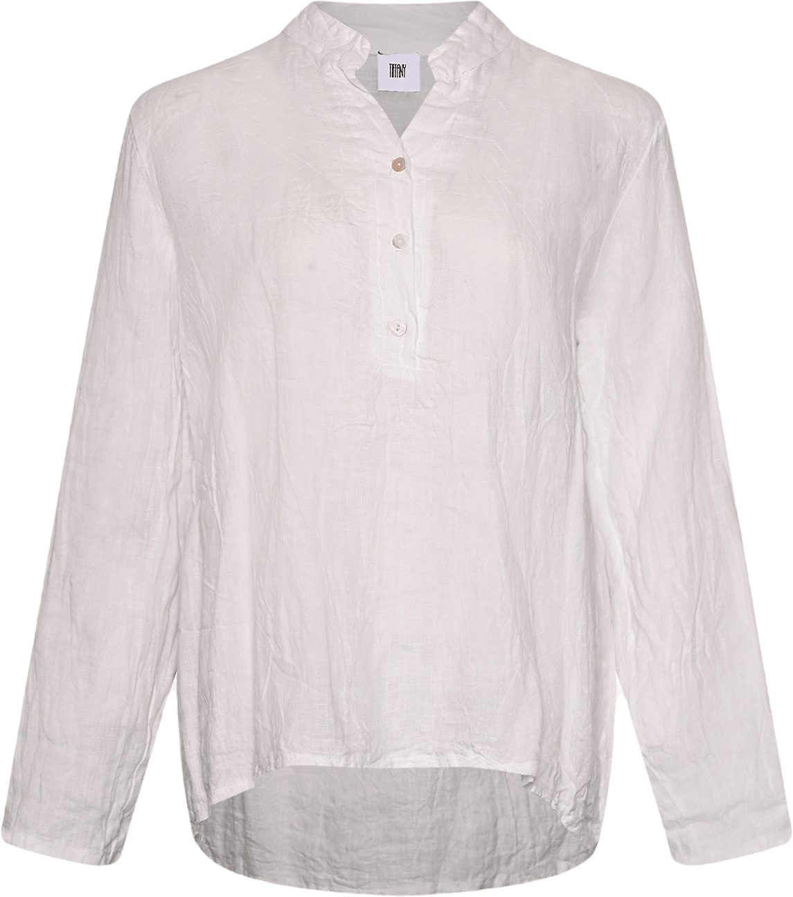 Hildur, Blouse, Linen - White, från Tiffany, i färgen white.