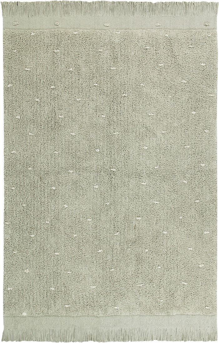 Tvättbar Matta Woods Symphony Linne, från LORENA CANALS, i färgen Natural/Olive.