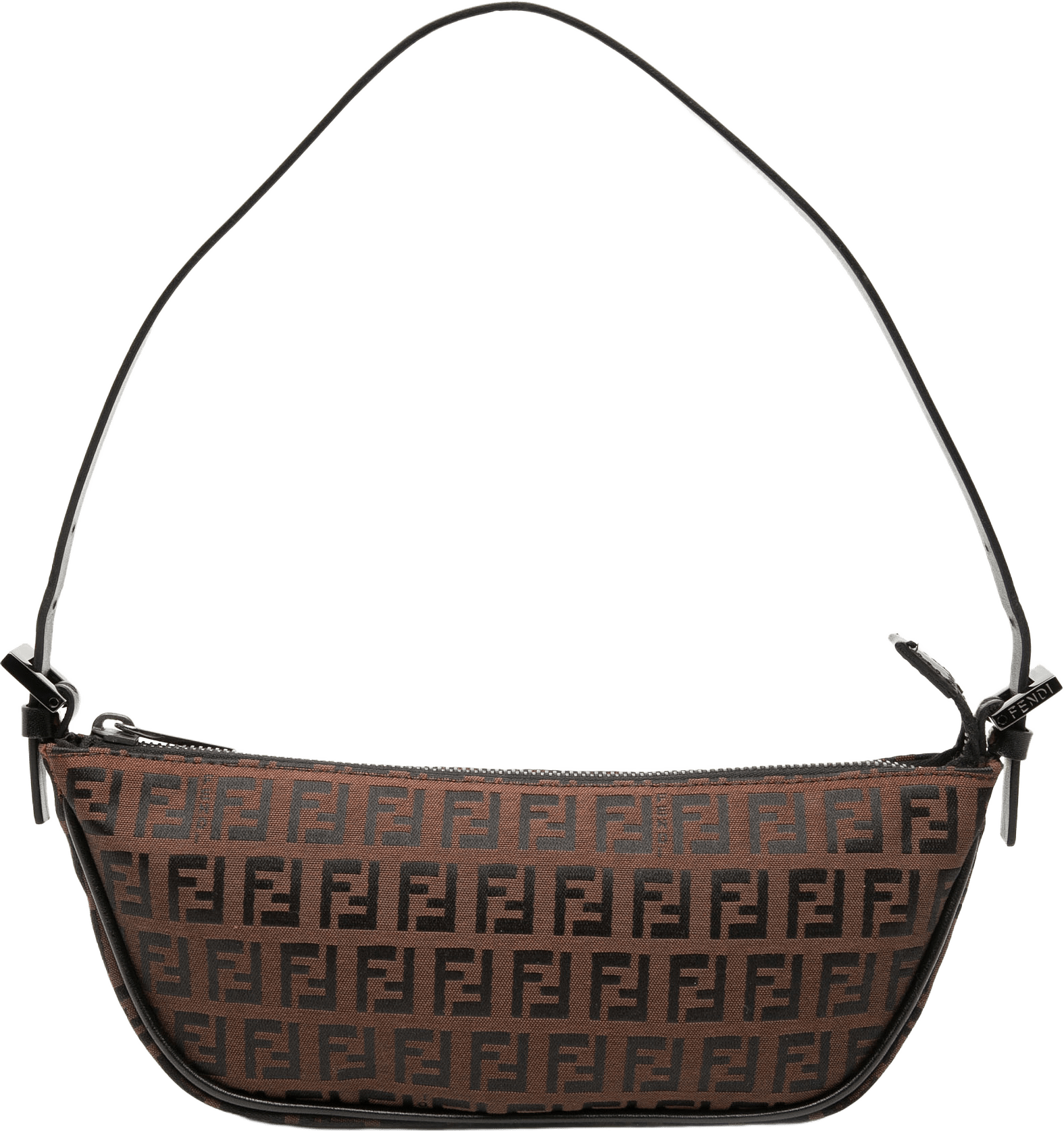 Fendi Mini Zucchino Canvas Shoulder Bag, från Luxclusif, i färgen brown.