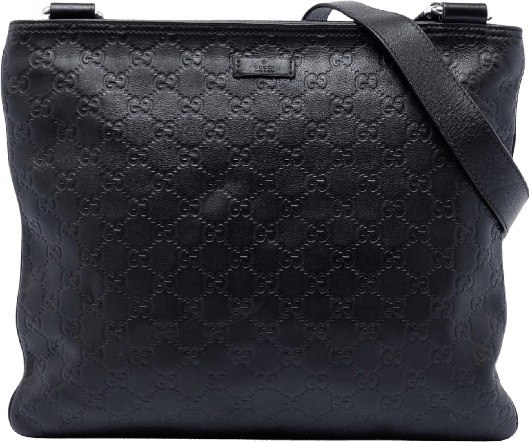 Gucci Guccissima Crossbody, från Luxclusif, i färgen black.