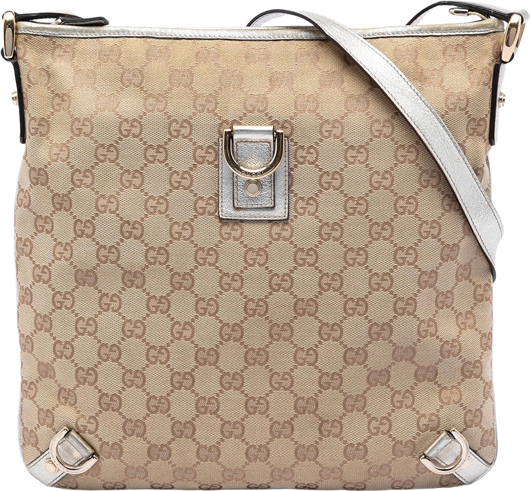 Gucci Gg Canvas Abbey D Ring Crossbody, från Luxclusif, i färgen beige.