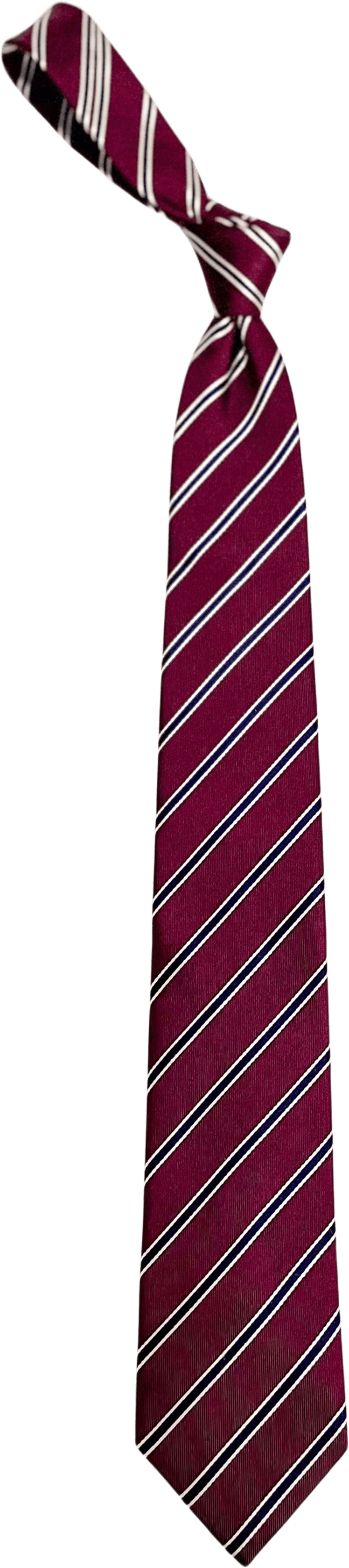 Silk Woven Stripe Tie, från John Henric, i färgen burgundy.