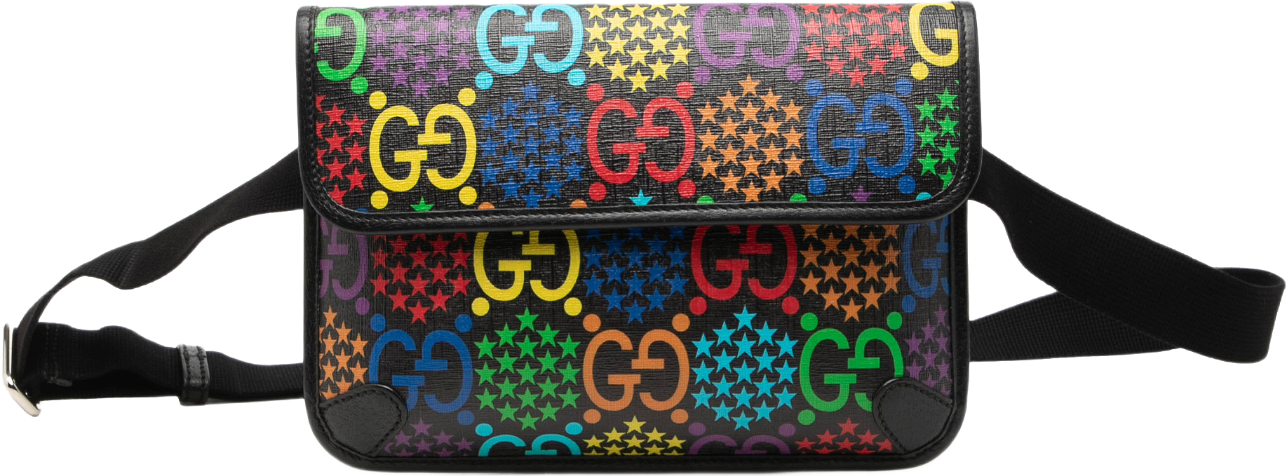 Gucci Gg Supreme Psychedelic Belt Bag, från Luxclusif, i färgen svart.