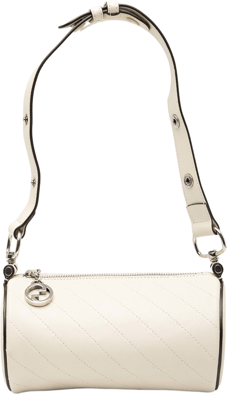 Gucci Mini Leather Blondie Barrel Shoulder Bag, från Luxclusif, i färgen ivory.