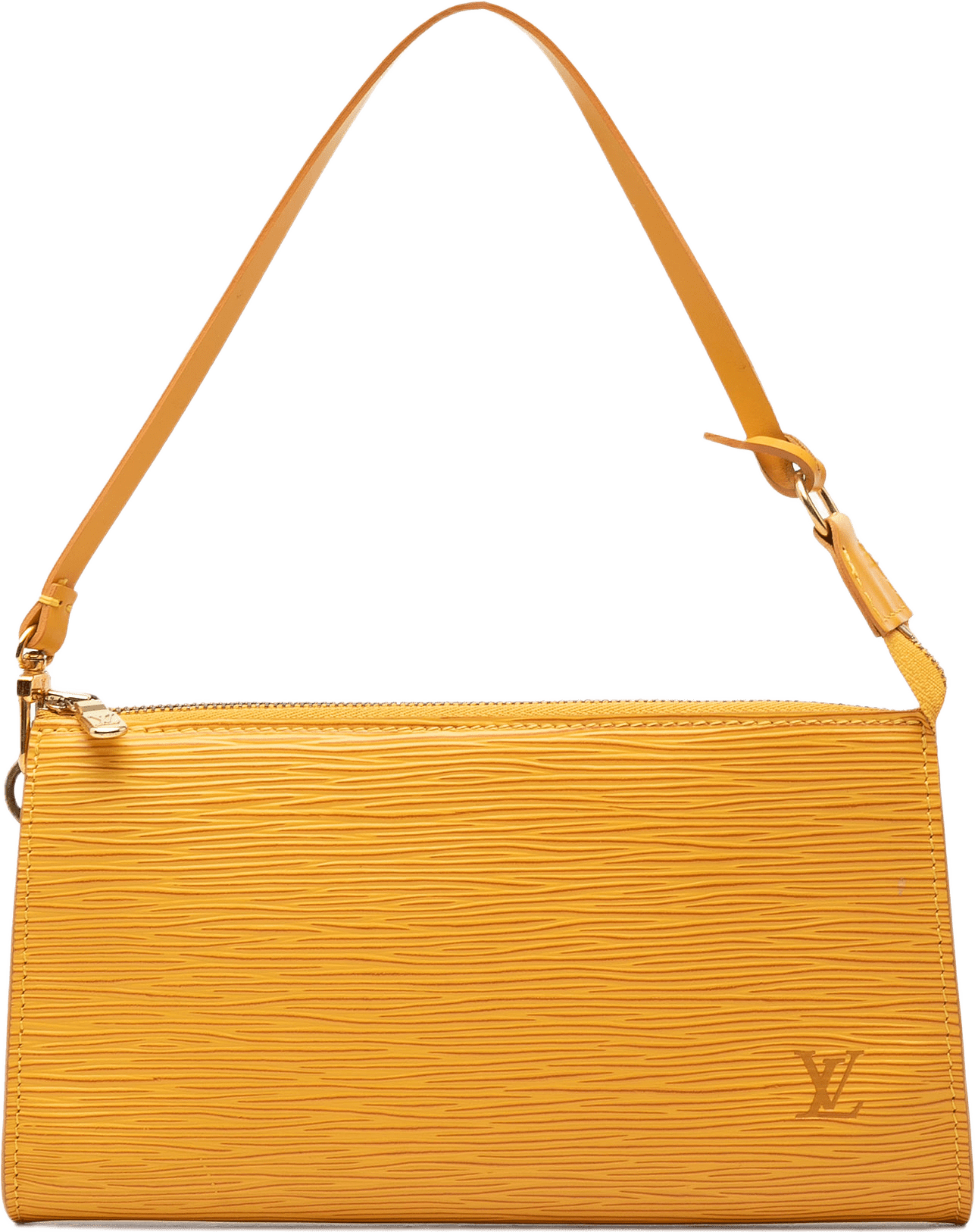 Louis Vuitton Epi Pochette Accessoires, från Luxclusif, i färgen gul.