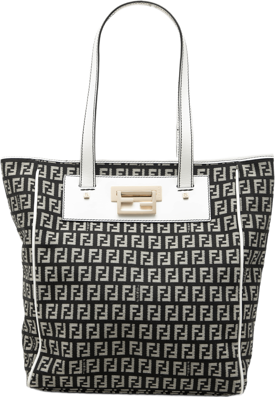 Fendi Zucchino Canvas Tote, från Luxclusif, i färgen svart.