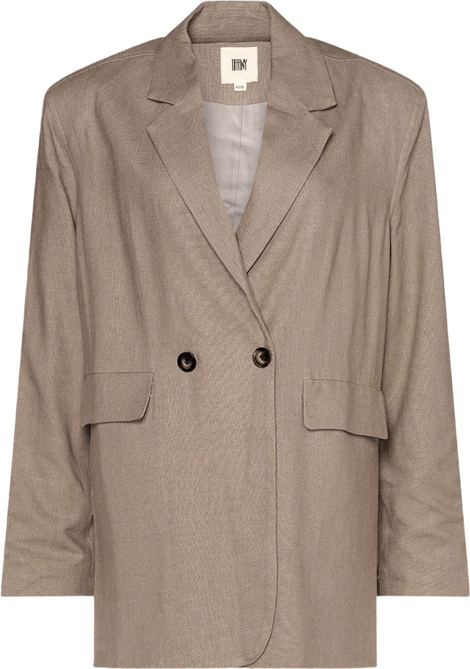 Nima, Blazer 1, Linen/viscose - Brown, från Tiffany, i färgen brown.