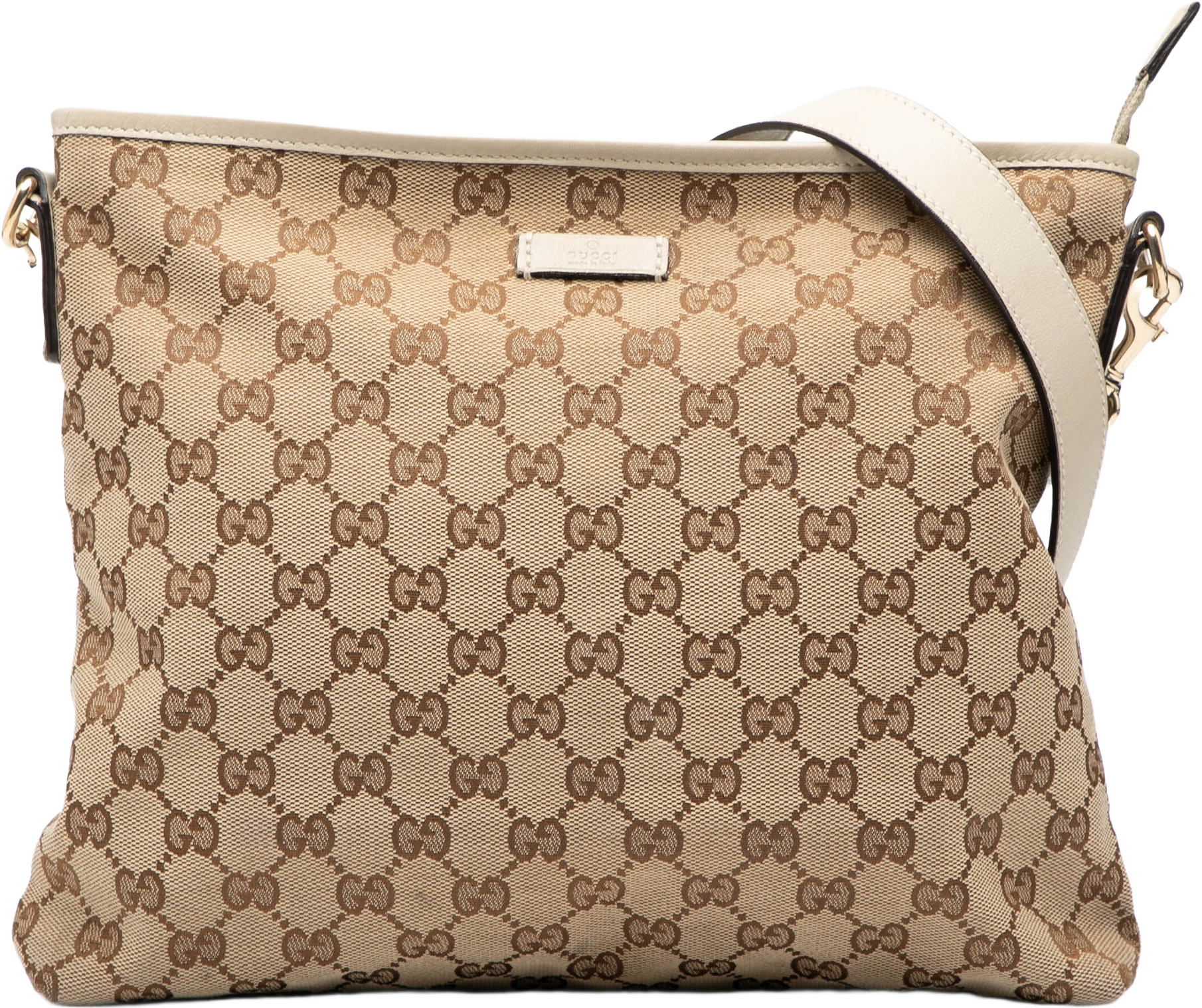 Gucci Gg Canvas Crossbody, från Luxclusif, i färgen beige.