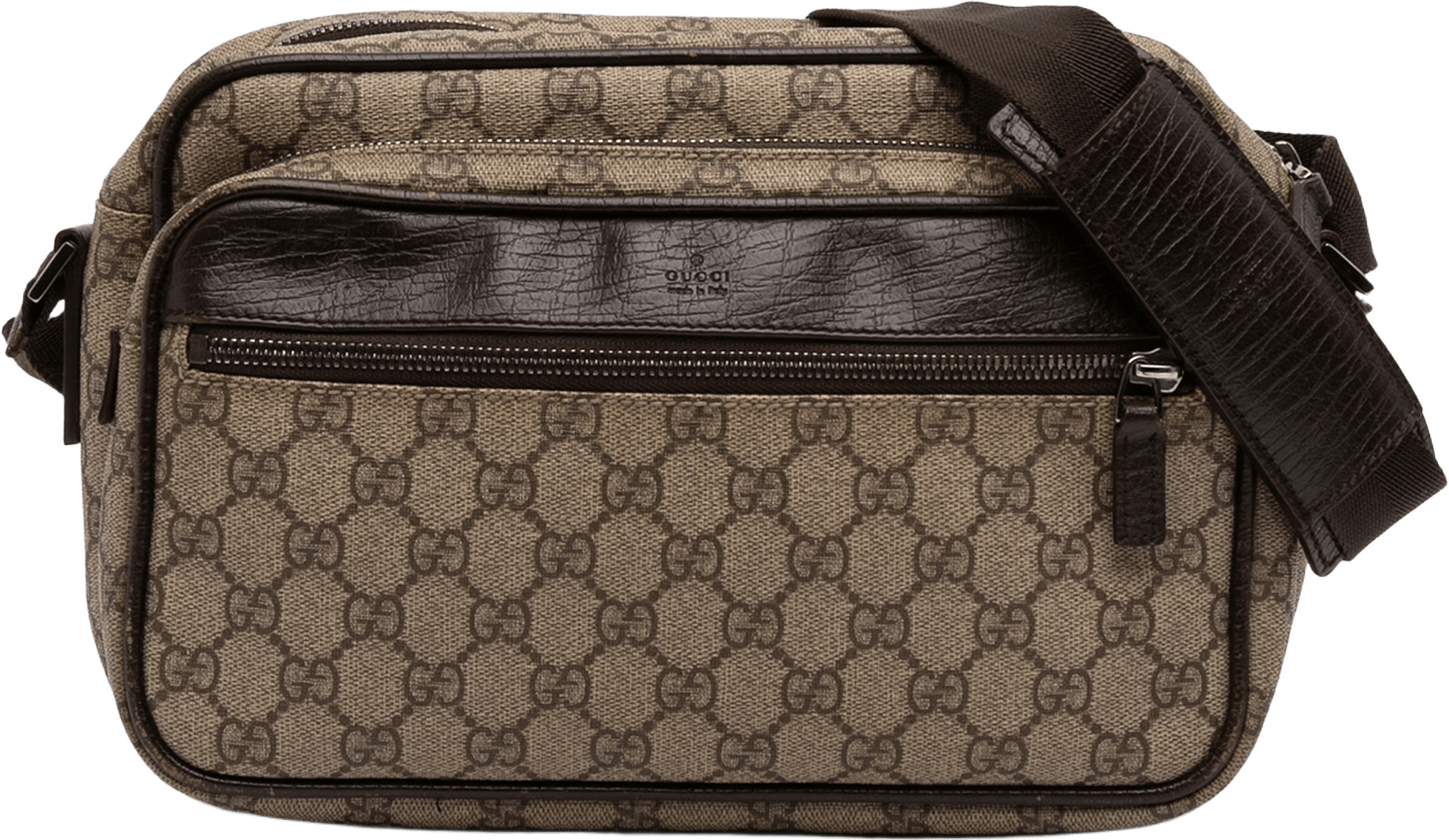 Gucci Gg Supreme Crossbody, från Luxclusif, i färgen beige.