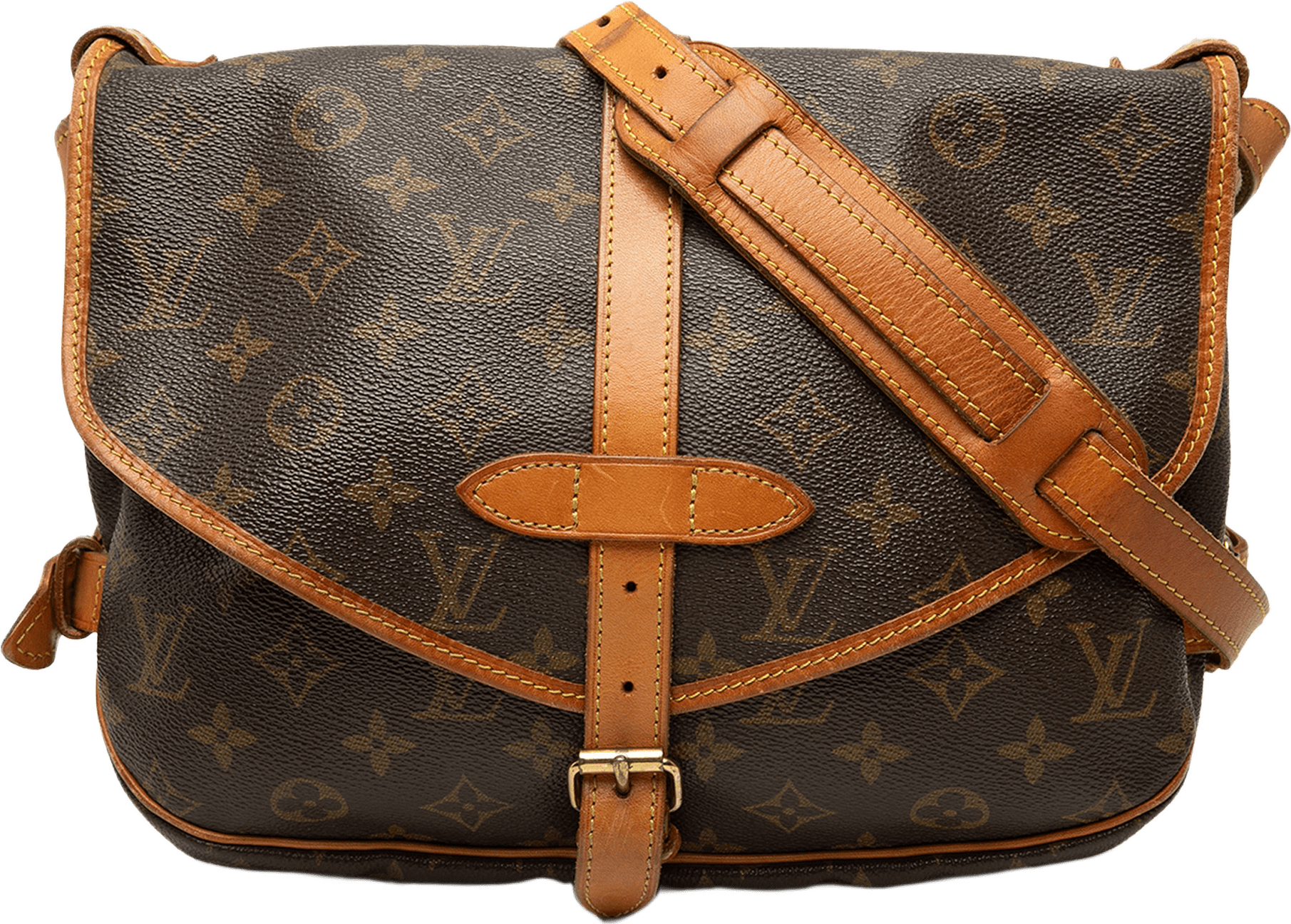 Louis Vuitton Monogram Saumur 30, från Luxclusif, i färgen brun.