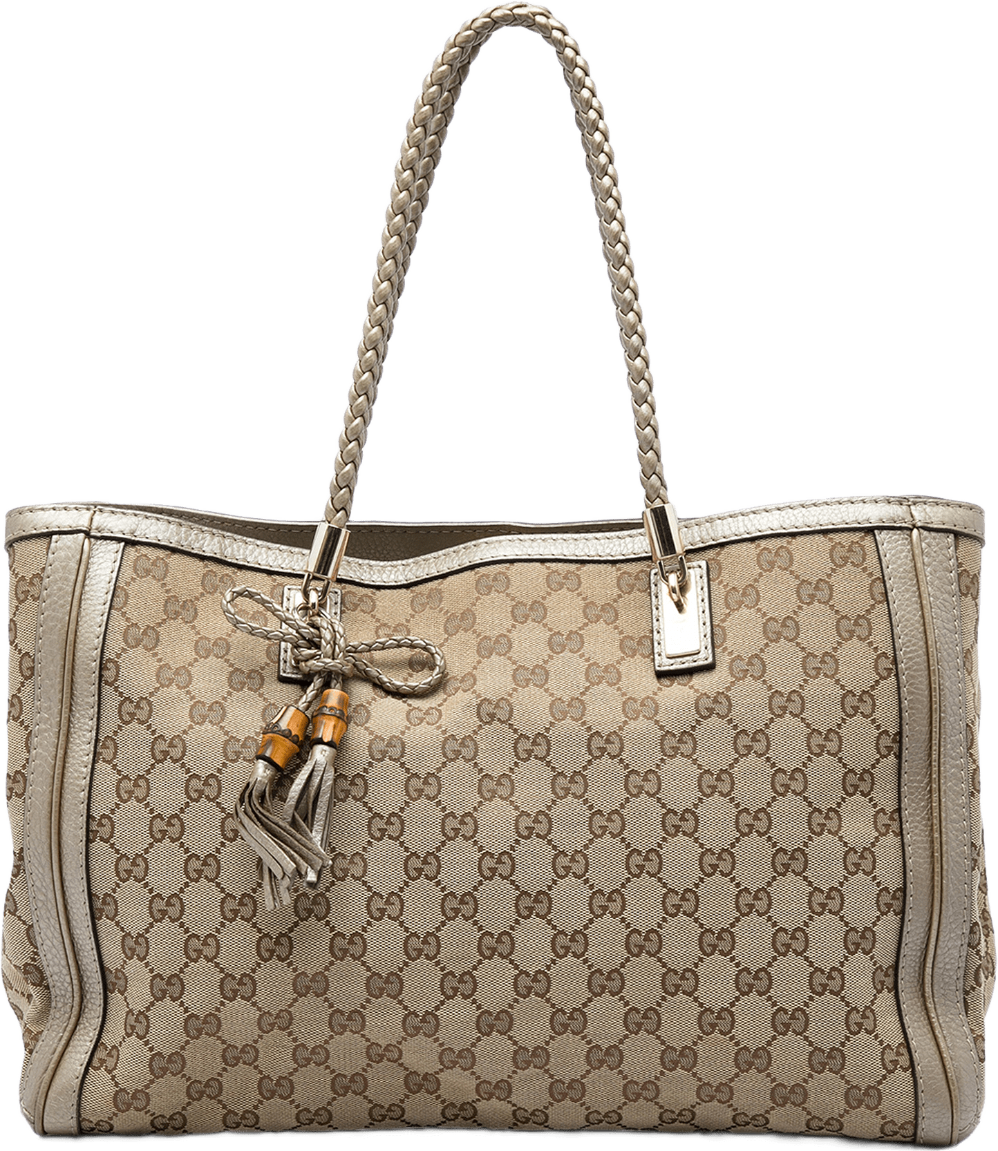 Gucci Gg Canvas Bella Tote, från Luxclusif, i färgen beige.