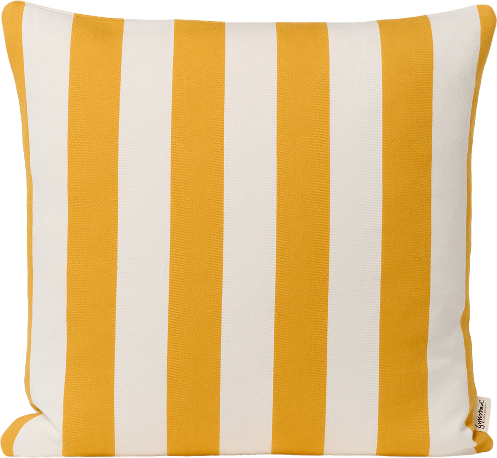 Kuddfodral Siri Rand, från Gyllstad, i färgen palermo-gul.