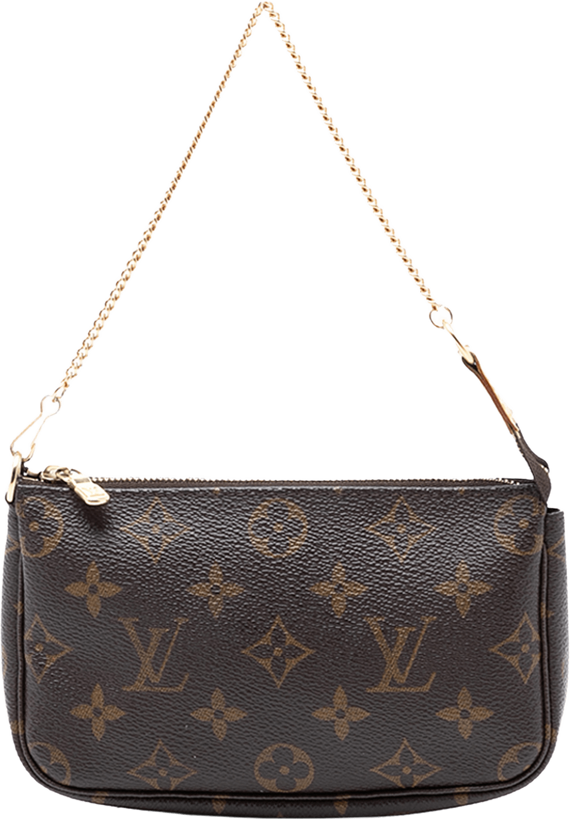 Louis Vuitton Monogram Mini Pochette Accessoires, från Luxclusif, i färgen brown.