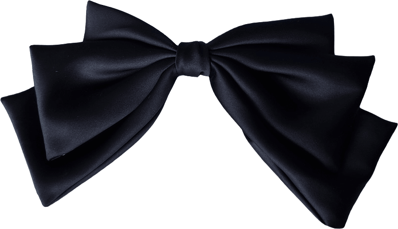 Stor Lyxig Rosett Med Nackspänne, från Complement, i färgen black.