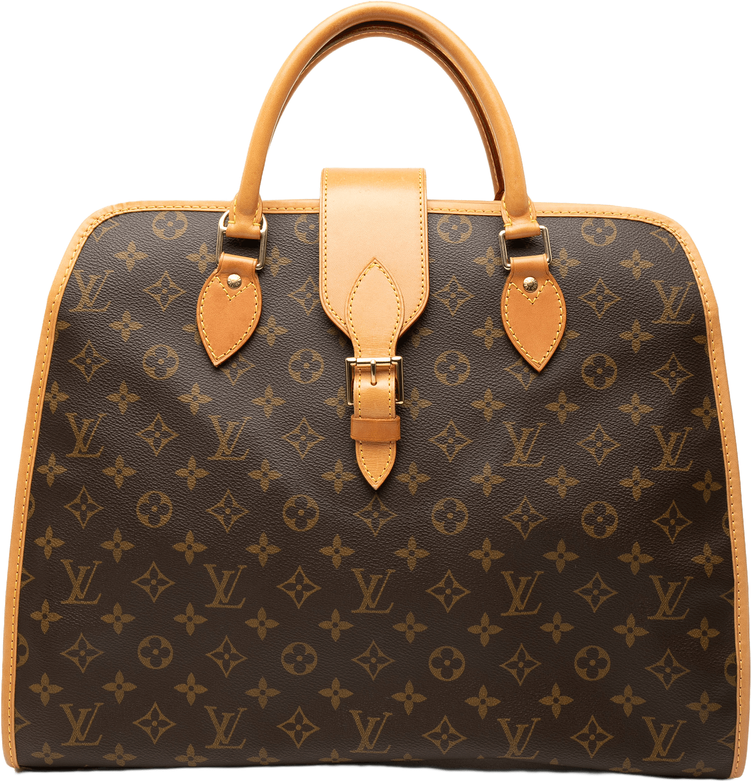 Louis Vuitton Monogram Rivoli Briefcase, från Luxclusif, i färgen brown.