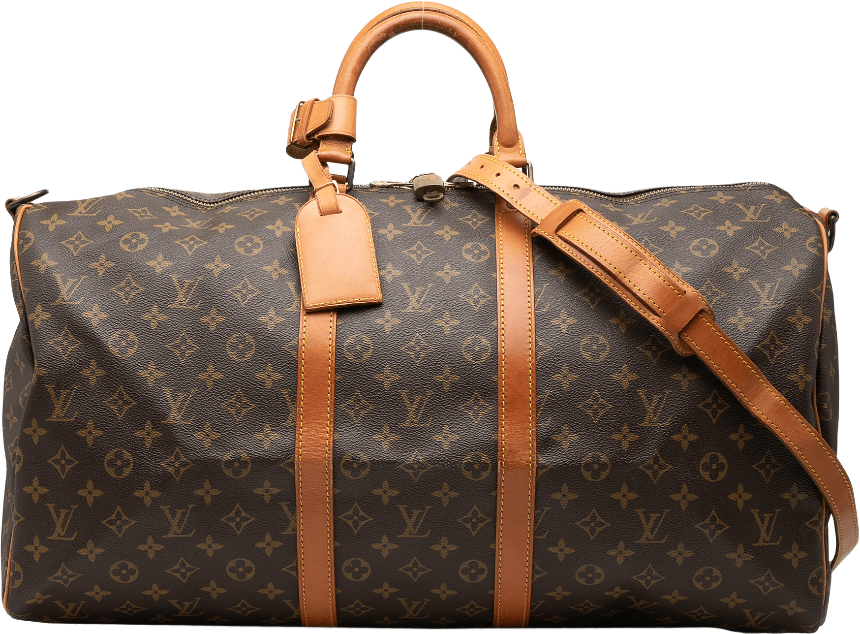 Louis Vuitton Monogram Keepall Bandouliere 55, från Luxclusif, i färgen brown.