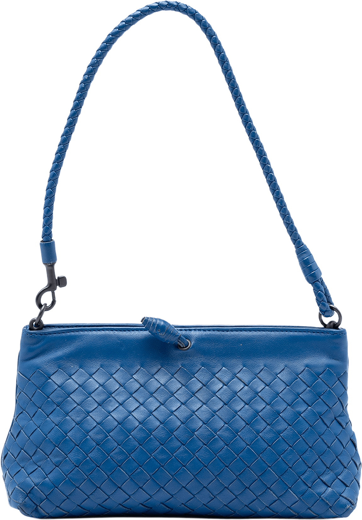 Bottega Veneta Nappa Intrecciato Shoulder Bag, från Luxclusif, i färgen blue.