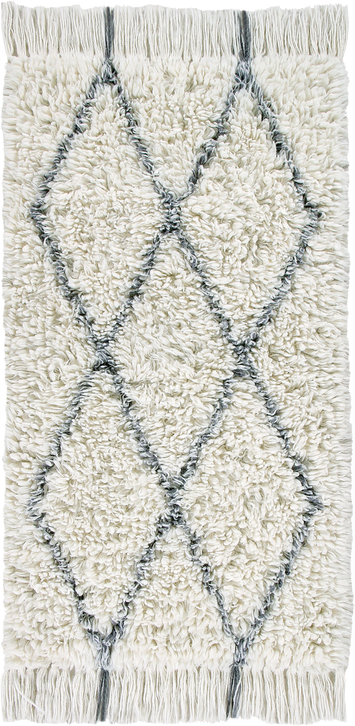 Tvättbar Ullmatta Woolable Berber Soul S, från LORENA CANALS, i färgen natural, charcoal.