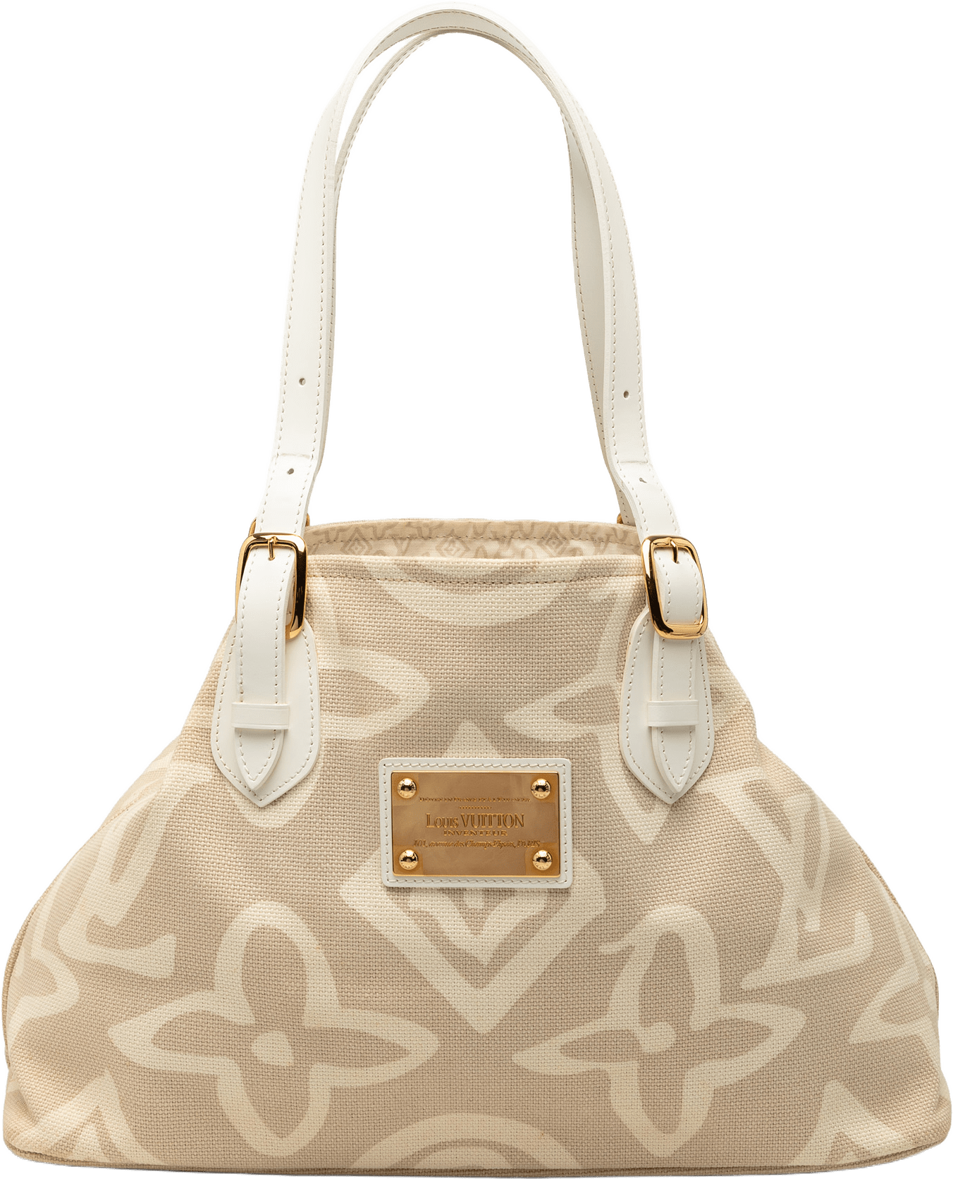 Louis Vuitton Monogram Tahitienne Cabas Pm, från Luxclusif, i färgen beige.