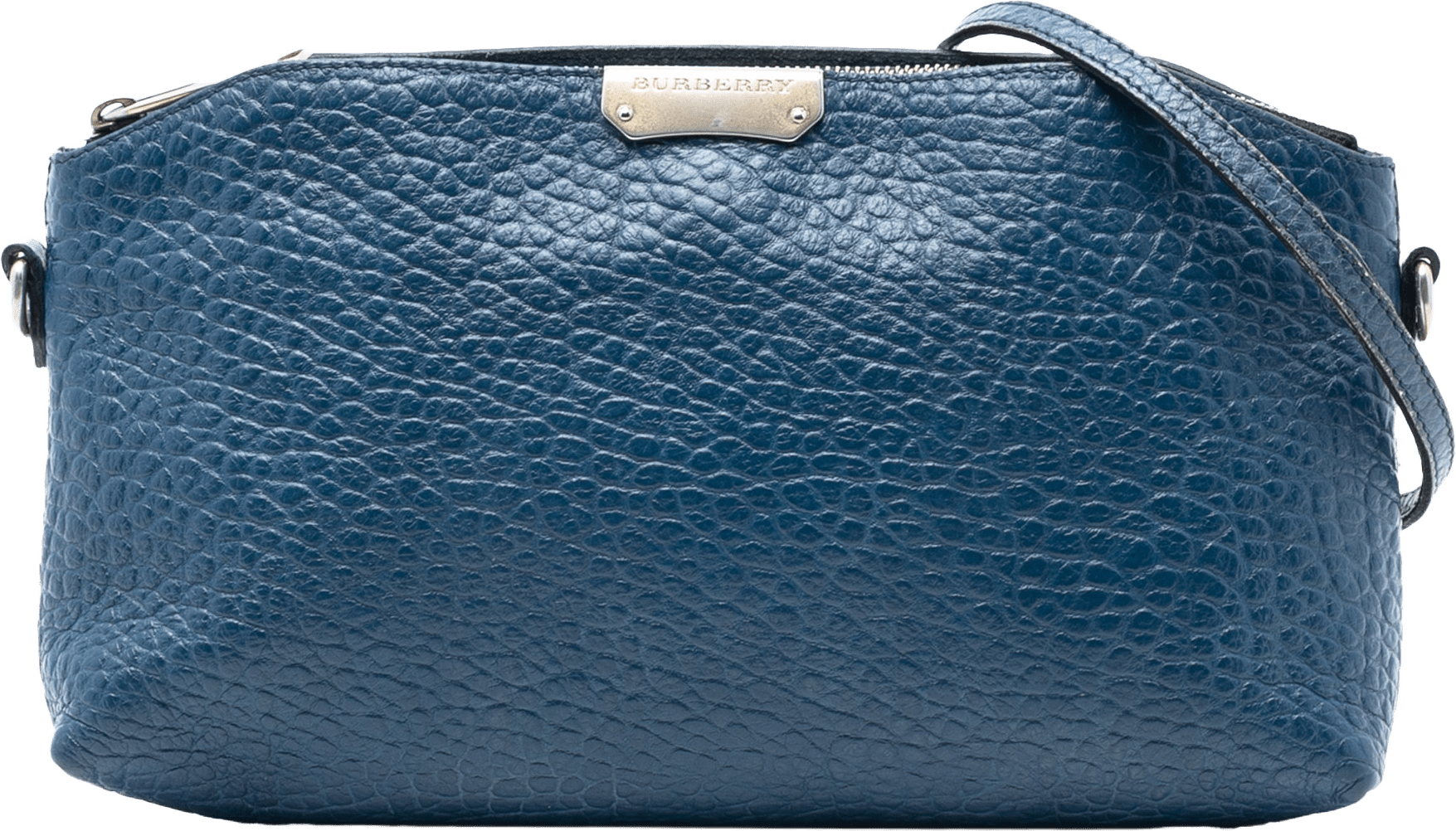 Burberry Grained Leather Chichester Crossbody, från Luxclusif, i färgen blue.