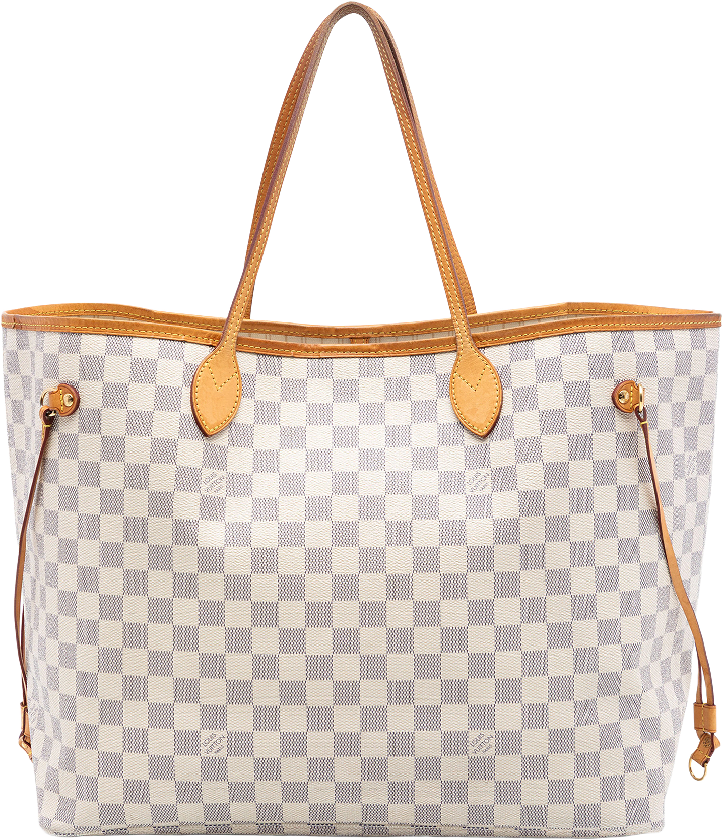 Louis Vuitton Damier Azur Neverfull Gm, från Luxclusif, i färgen white.