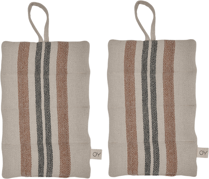Linu Potholder - Pack Of 2, från OYOY Living, i färgen caramel.