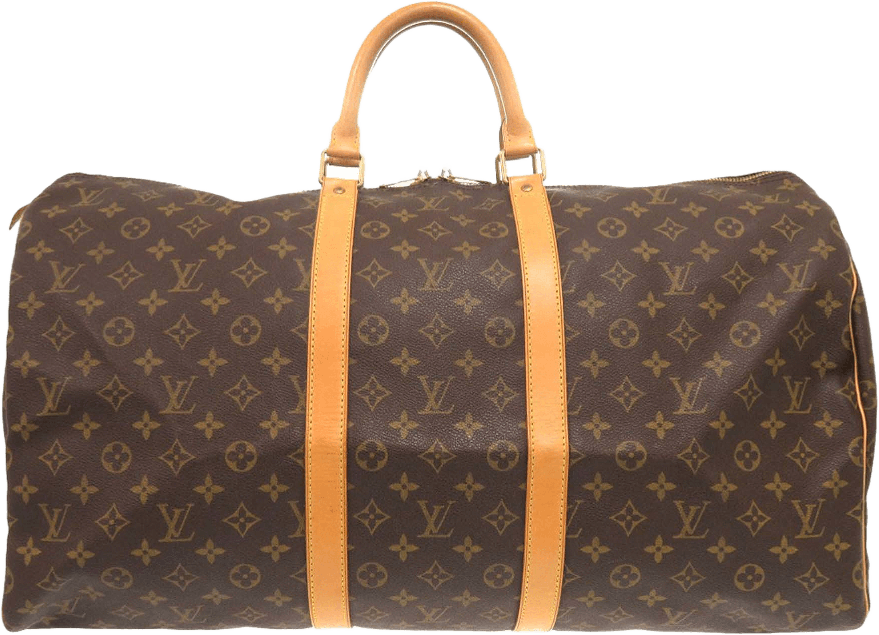 Louis Vuitton Monogram Keepall 55, från Luxclusif, i färgen brown.