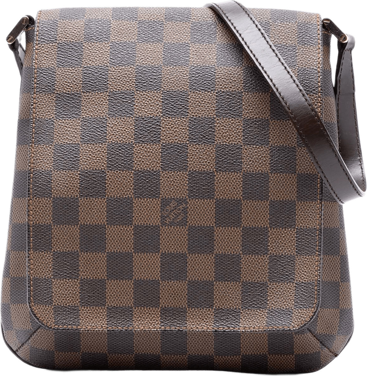 Louis Vuitton Damier Ebene Musette Salsa Pm, från Luxclusif, i färgen brun.