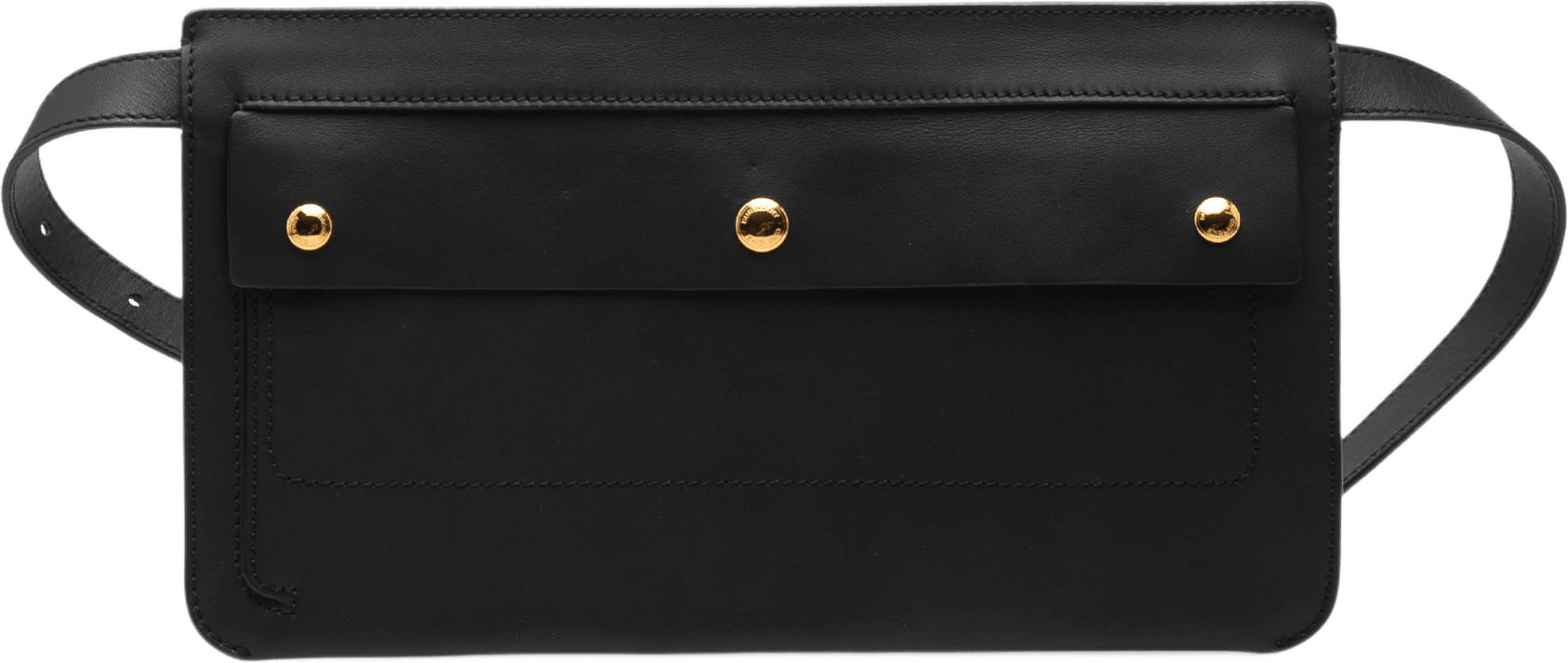 Burberry Leather Belt Bag, från Luxclusif, i färgen svart.