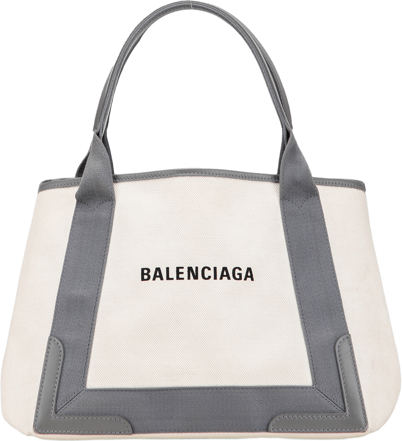 Balenciaga Canvas Navy Cabas Tote S, från Luxclusif, i färgen white.