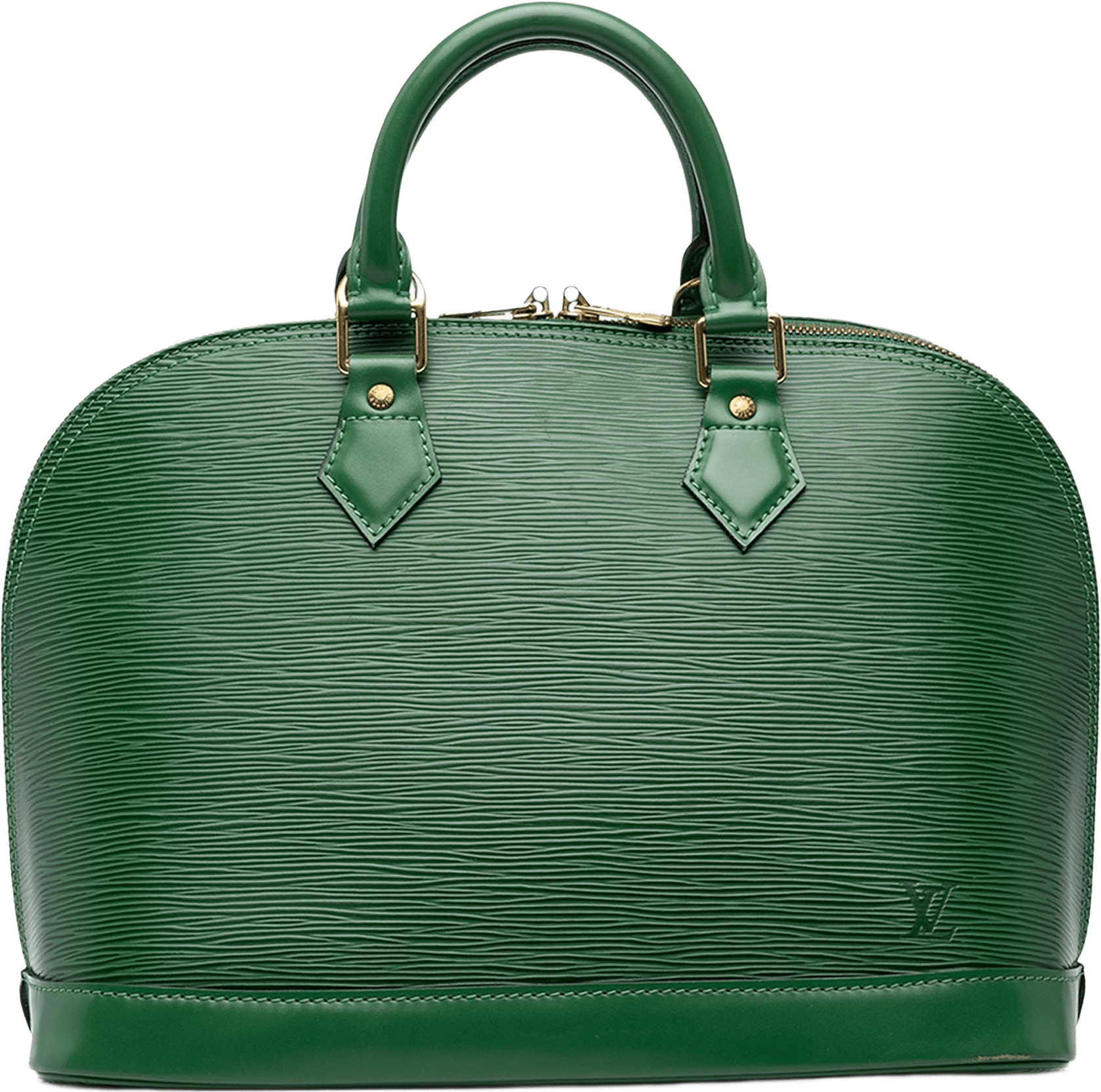 Louis Vuitton Epi Alma Pm, från Luxclusif, i färgen grön.
