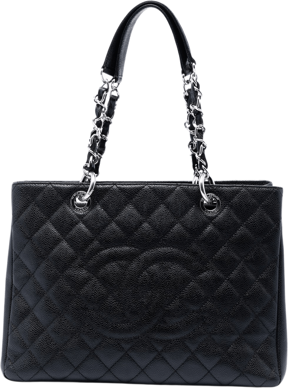Chanel Caviar Grand Shopping Tote, från Luxclusif, i färgen black.