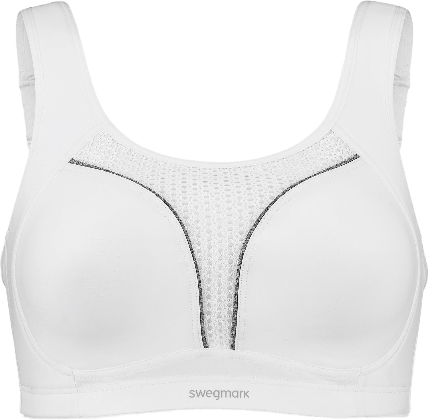 Dynamic Intense Sport-bh, från Swegmark, i färgen vit/greymelange.