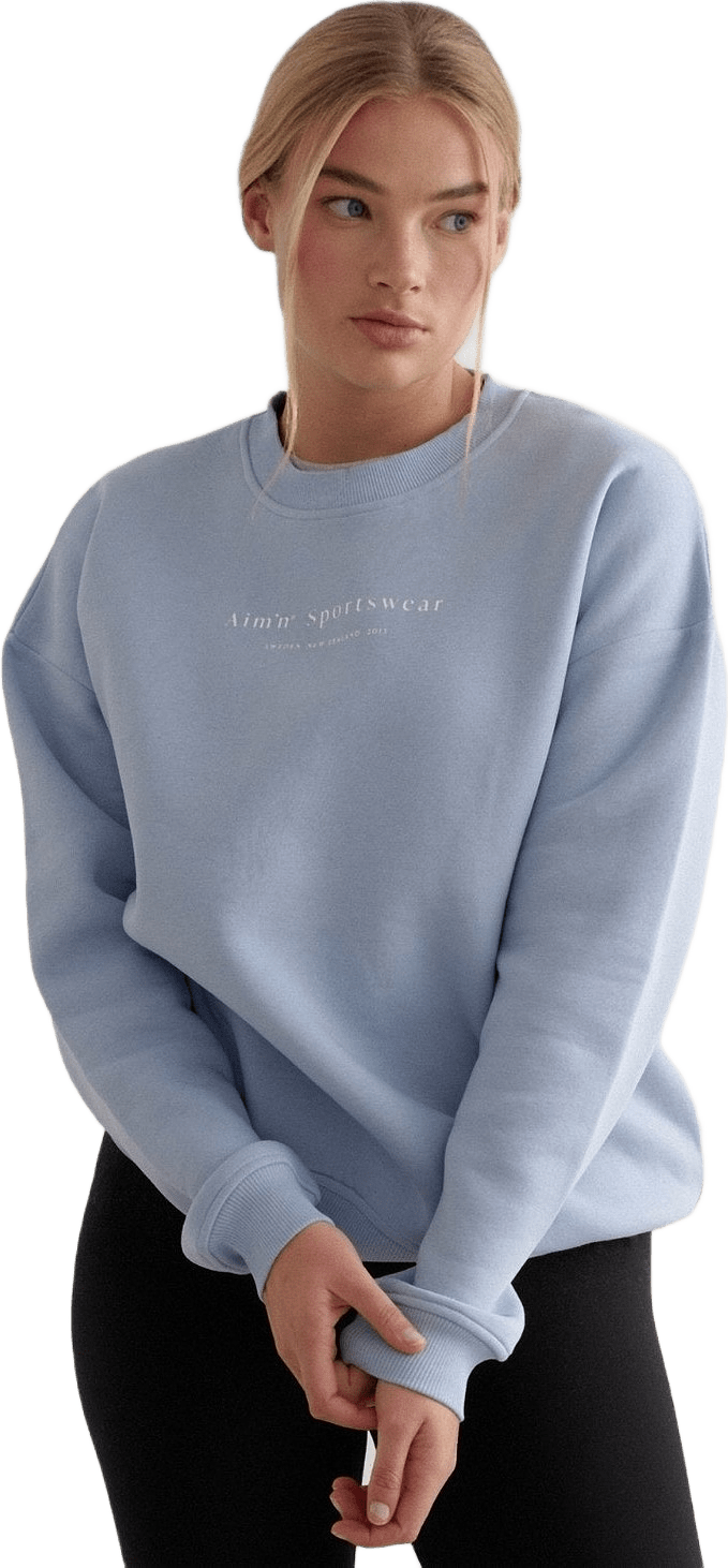 Cloudy Blue Serif Sweatshirt