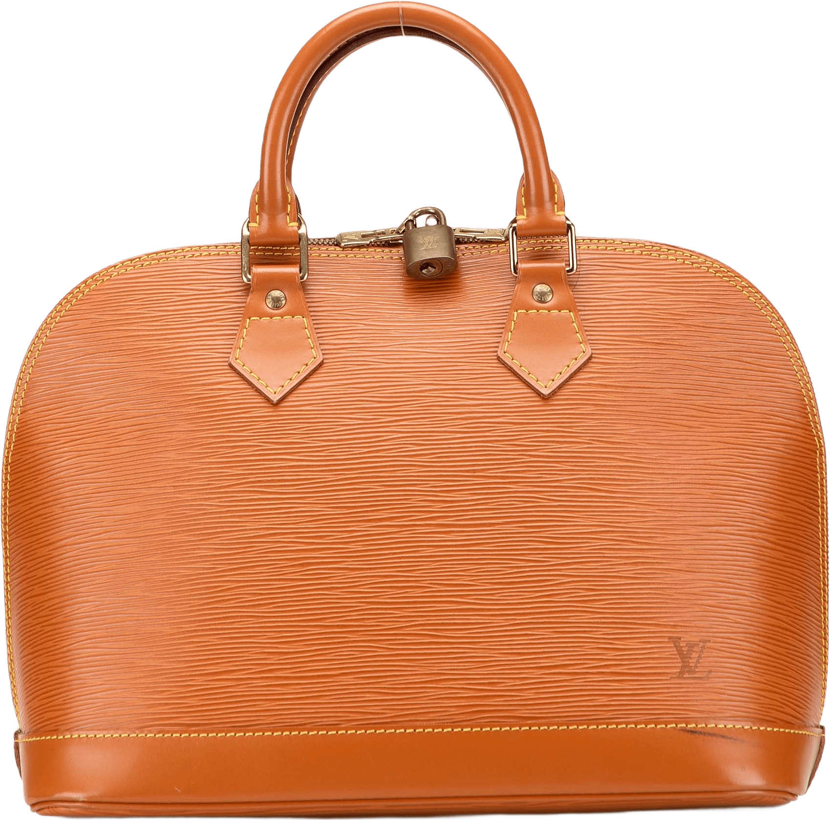 Louis Vuitton Epi Alma Pm, från Luxclusif, i färgen brown.