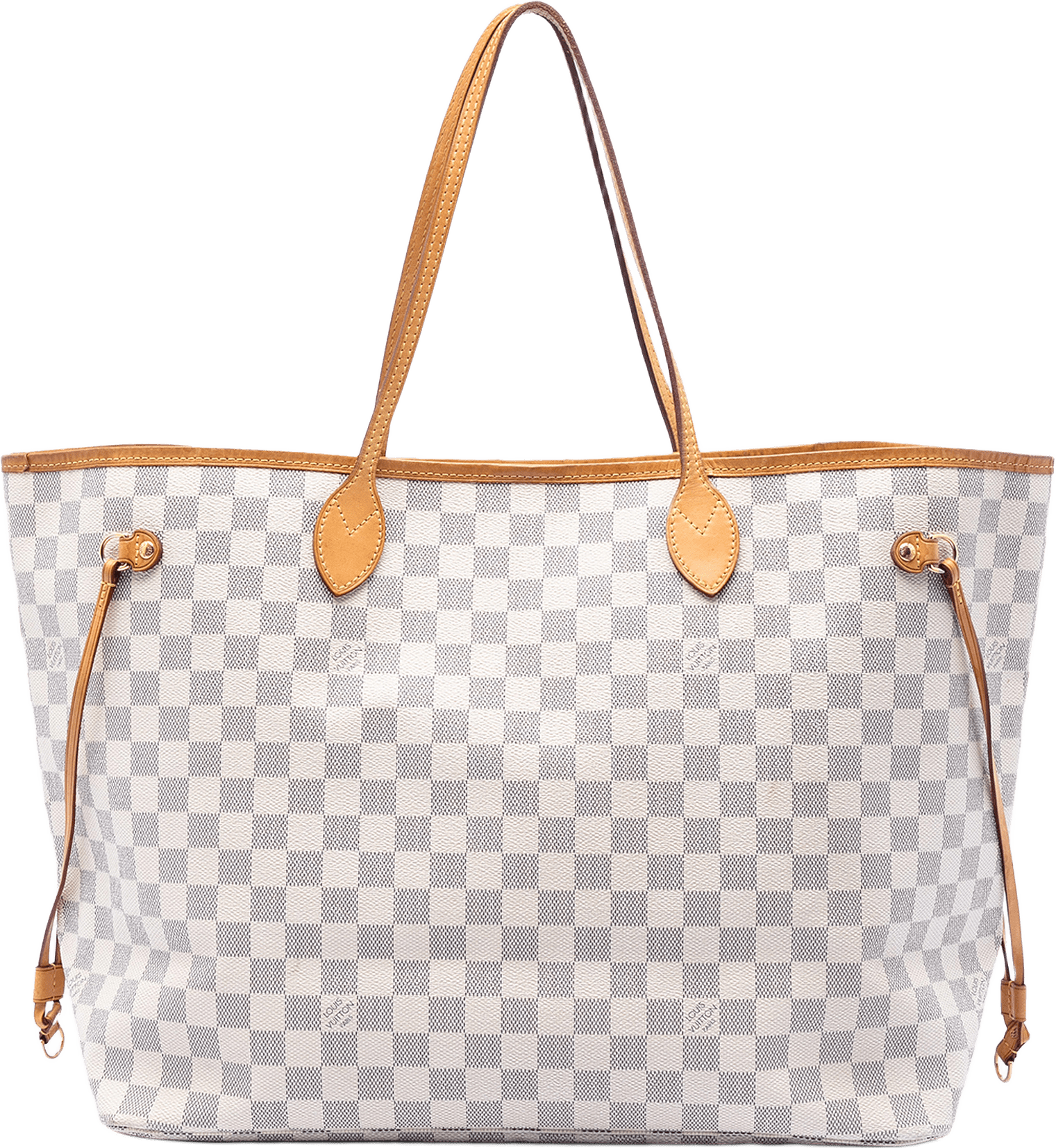 Louis Vuitton Damier Azur Neverfull Gm, från Luxclusif, i färgen white.