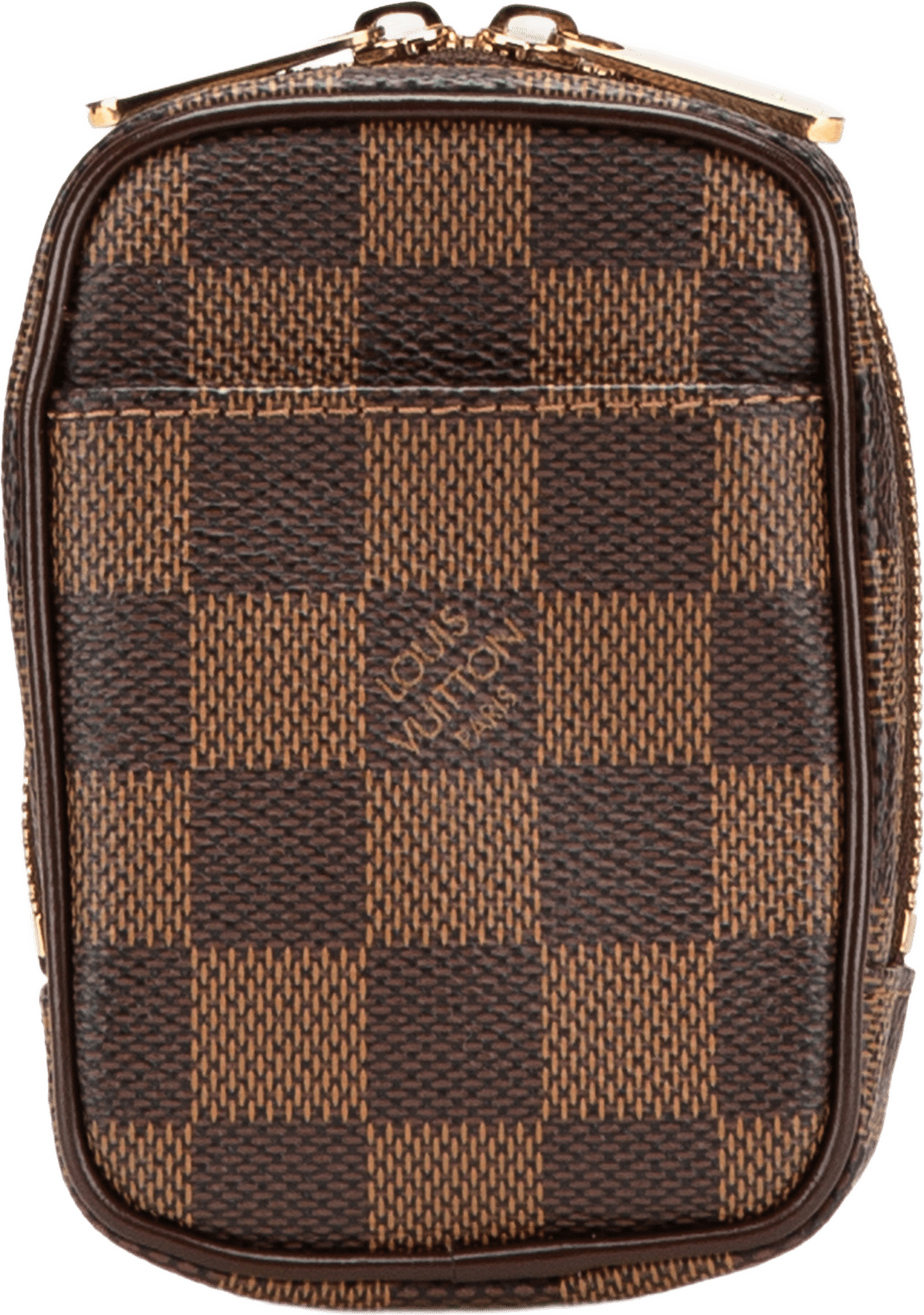 Louis Vuitton Damier Ebene Etui Okapi Pm, från Luxclusif, i färgen brown.